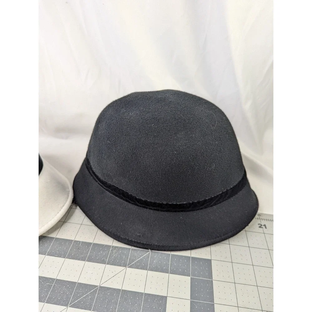 Gymboree Dressed Up Girls Hat Black‎ White Lot Size M